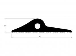 20mm Black Rubber Garage Threshold Seal gallery image 3