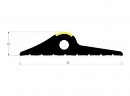 20mm Black/Yellow Rubber Garage Threshold Seal Kit gallery image 3