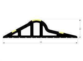 30mm Black / Yellow Rubber Garage Threshold Seal gallery image 3